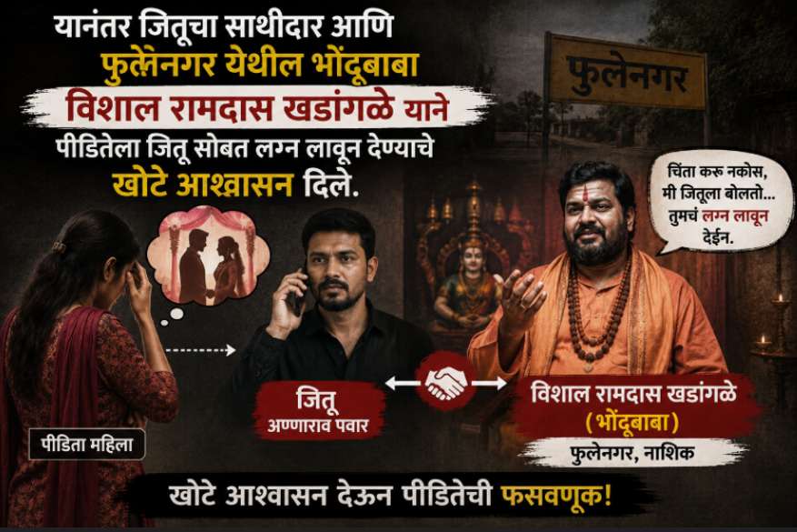 नाशिकमध्ये मध्यरात्री स्मशानात अघोरी पूजा; भोंदू बाबा आणि साथीदाराला अटक