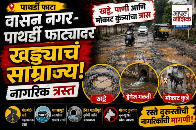 खड्डे, पाणी अन् Stray Dogs चा त्रास! Pathardi Phata परिसरातील नागरिक हैराण