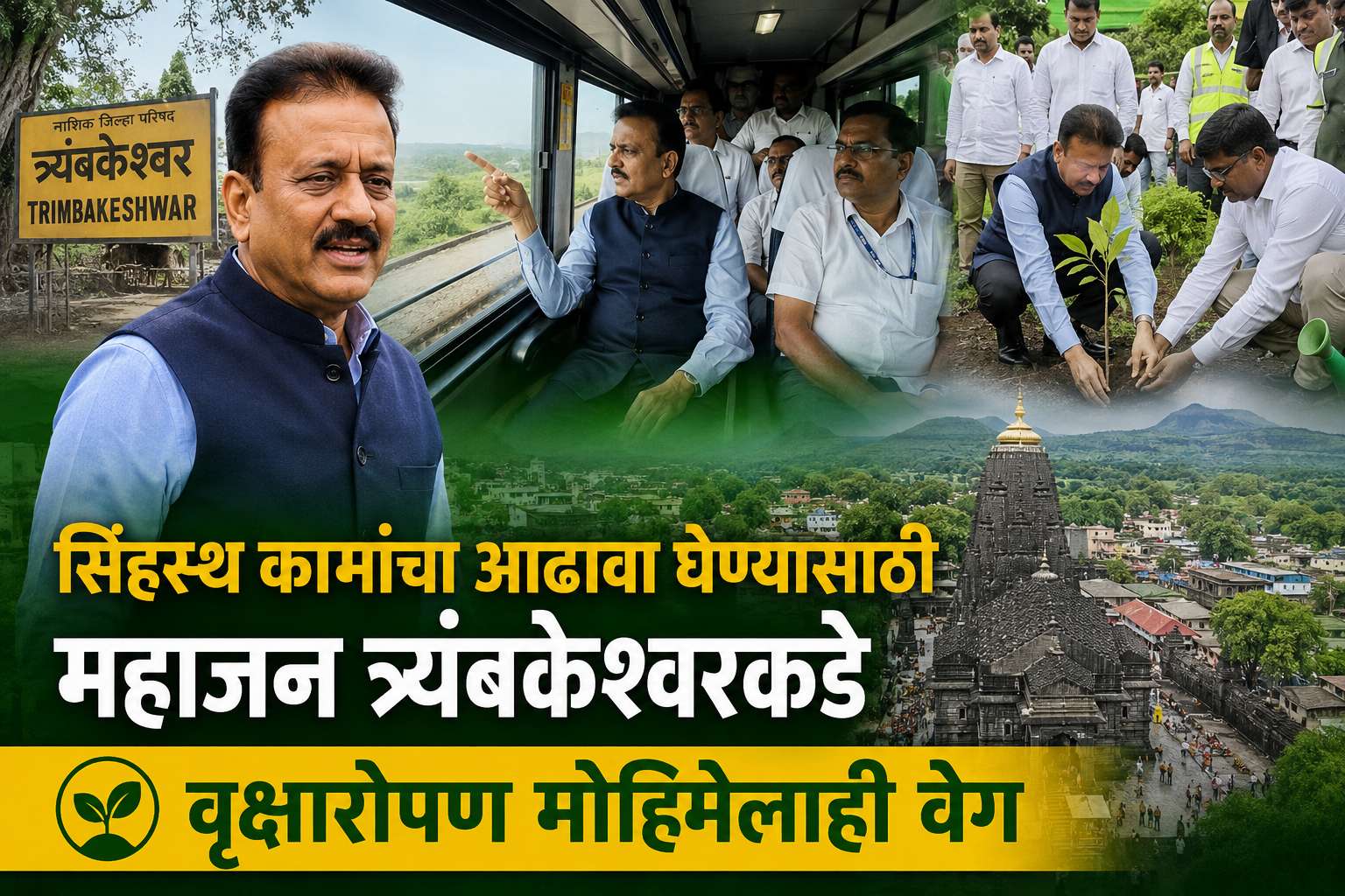 सिंहस्थ कामांचा आढावा घेण्यासाठी महाजन त्र्यंबकेश्वरकडे|Apla Nashik