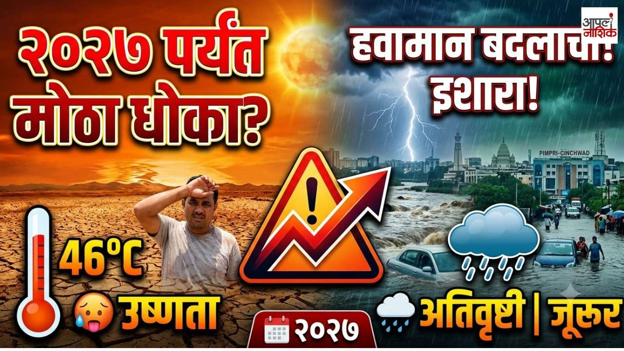 हवामान बदलाचा मोठा इशारा! 2027 पर्यंत उष्णतेच्या लाटा, अतिवृष्टी आणि पुराचा धोका? | Apla Nashik