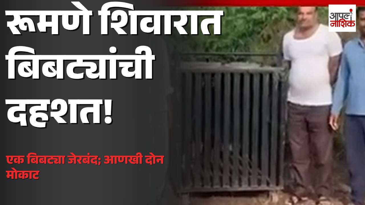 बागलाणच्या रूमणे शिवारात बिबट्याची दहशत; एक बिबट्या जेरबंद, आणखी दोन असल्याने चिंता कायम