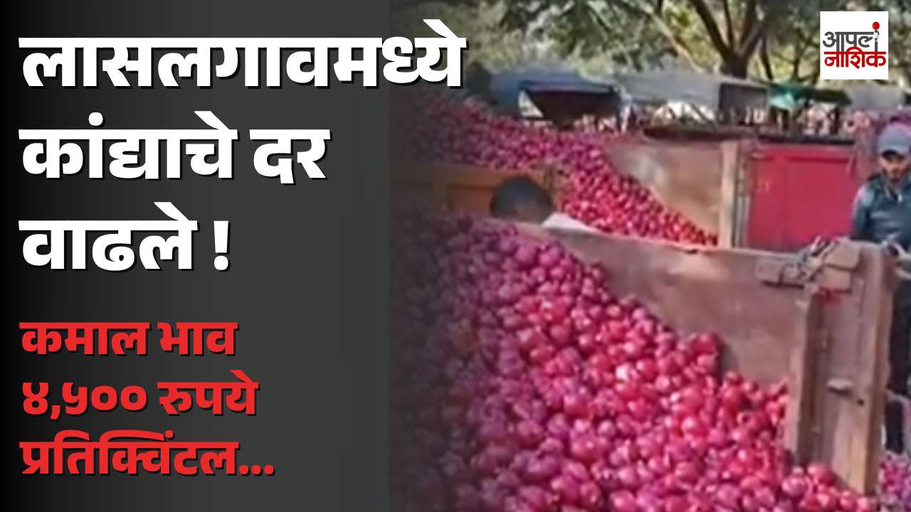 लासलगावमध्ये कांद्याचे दर वाढले; कमाल भाव ४,५०० रुपये प्रतिक्विंटल